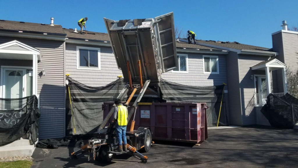 Photo of a roofing job using the RB4000